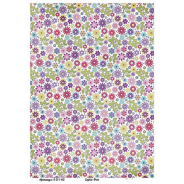 

Бумага для декупажа Alizarin 20 х 30 см Цветочный фон (9211112)