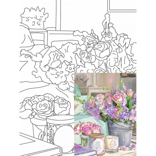 

Холст на картоне Rosa с контуром Натюрморт № 25 30 x 40 см (GPA283225)