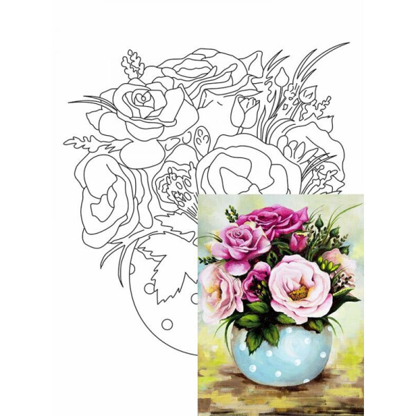 

Холст на картоне Rosa с контуром Натюрморт № 27 30 x 40 см (GPA283227)