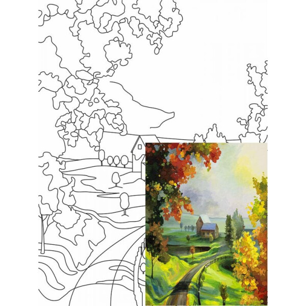 

Холст на картоне Rosa с контуром Пейзаж № 21 30 x 40 см (GPA283821)
