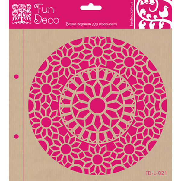 

Трафарет многоразовый самоклеющийся Fun Deco Розетка 30 х 21 см (FD-L-012)