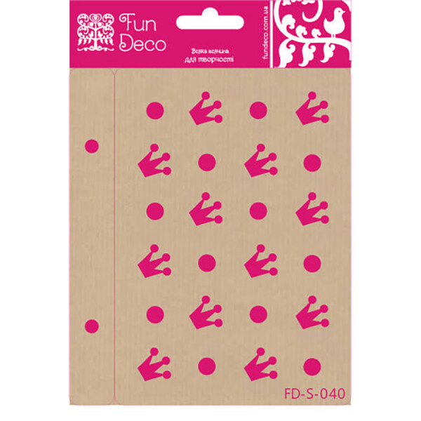 

Трафарет многоразовый самоклеющийся Fun Deco Короны 10 х 15 см (FD-S-040)