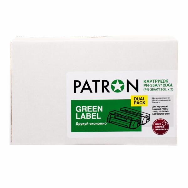

Картридж PATRON CANON 737 GREEN Label (DUAL PACK) (PN-737DGL)
