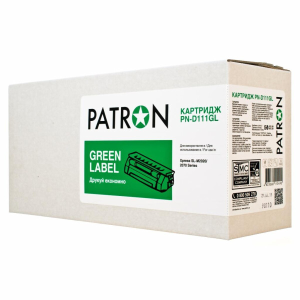 

Картридж PATRON SAMSUNG MLT-D111S (SL-M2020) GREEN Label (PN-D111GL)