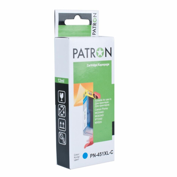 

Картридж PATRON CANON CLI-451XLC (PN-451XLC) CYAN (CI-CAN-CLI-451-C-PN)