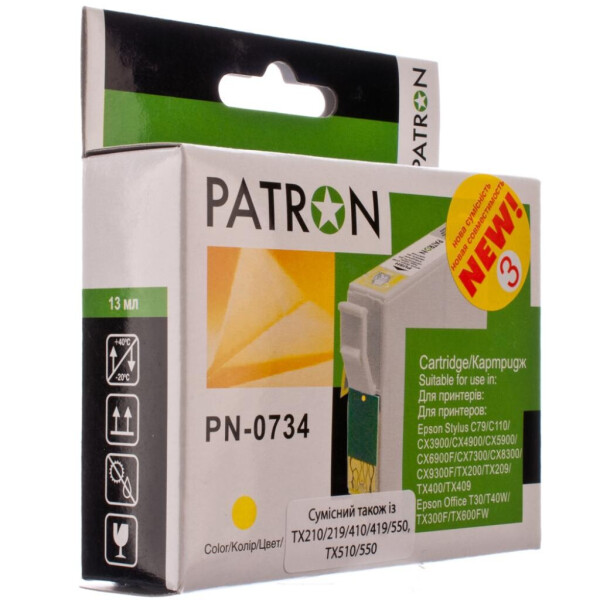 

Картридж PATRON EPSON C79, CX3900 (T07344А) YELLOW (PN-0734)