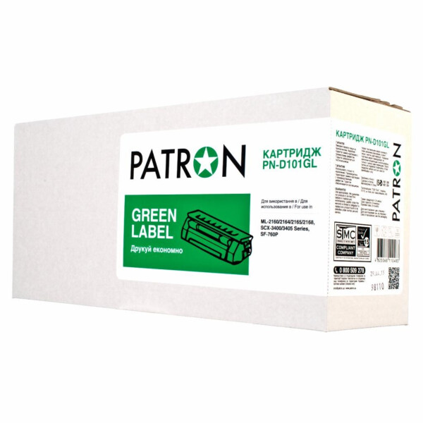 

Картридж PATRON SAMSUNG MLT-D101S (ML-2160) GREEN Label (PN-D101GL)