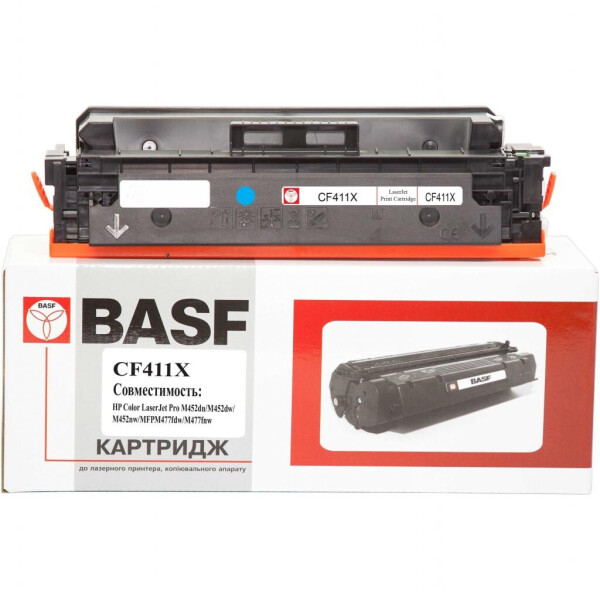 

Картридж BASF HP LJ Pro M452dn/nw, M477fdn/Cyan CF411X (KT-CF411X)