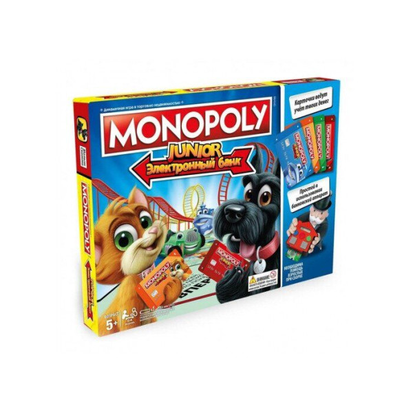 

Настольная игра Hasbro Монополия Юниор с банковскими карточками (Monopoly Junior Electronic Banking) (E1842)
