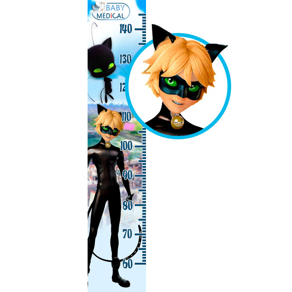 

Детский Ростомер наклейка Miraculous "Cat Noir"