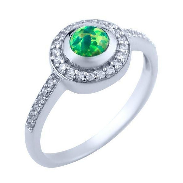 

Серебряное кольцо GS с опалом (1839300) 17 размер
