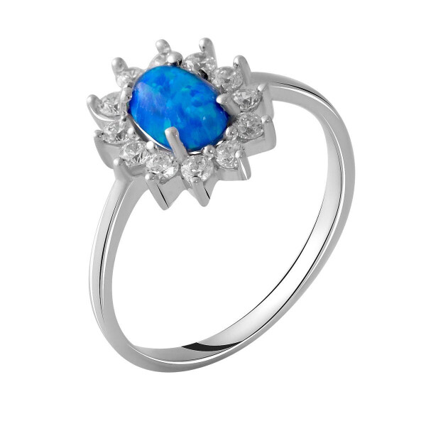 

Серебряное кольцо GS с опалом (2045069) 18 размер