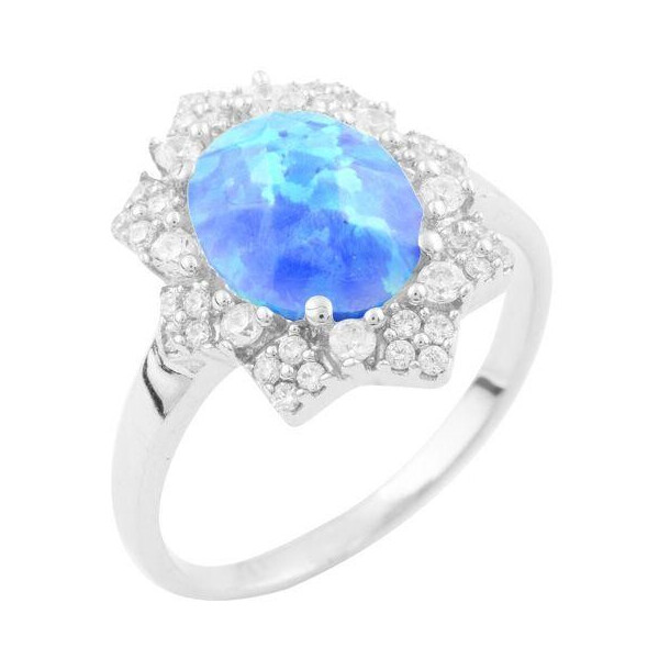 

Серебряное кольцо GS с опалом (1634325) 18 размер