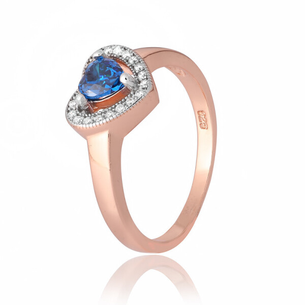 Серебряное кольцо позолоченное с фианитом КК3ФЛТ/474 - 19,5