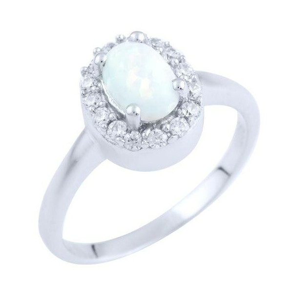 

Серебряное кольцо GS с опалом (1892565) 18 размер