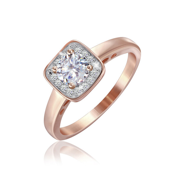 

Серебрянное кольцо в позолоте - К3Ф/237-17,5