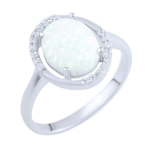 

Серебряное кольцо GS с опалом (1892558) 17.5 размер