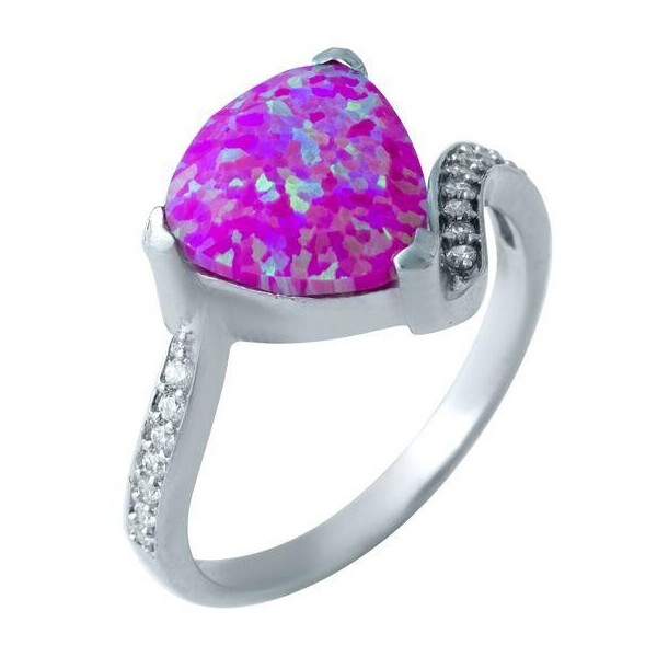 

Серебряное кольцо GS с опалом (1921548) 18 размер