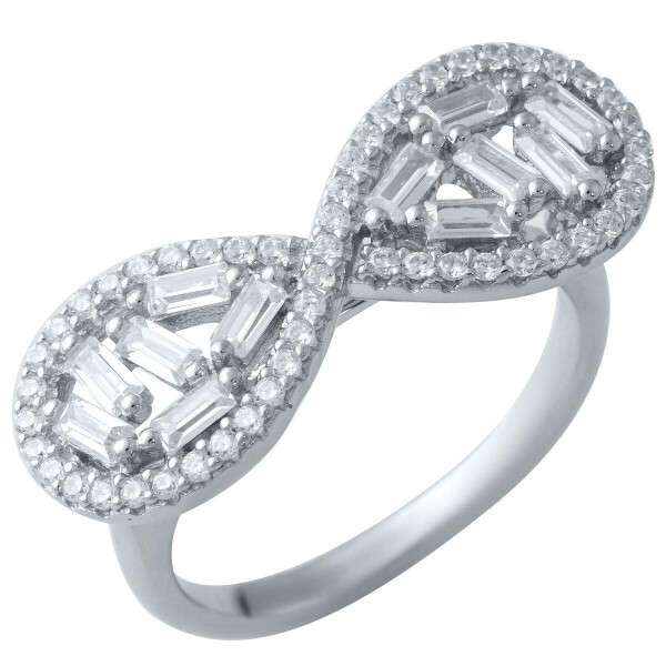 

Серебряное кольцо GS с фианитами (1908952) 17 размер