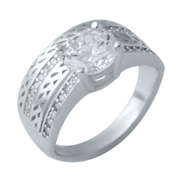 

Серебряное кольцо GS с фианитами (1925409) 16.5 размер