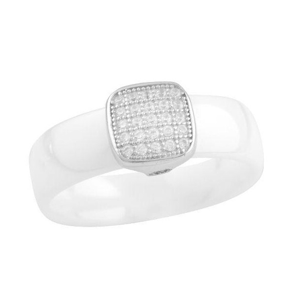 

Серебряное кольцо GS с керамикой (1579343) 19.5 размер
