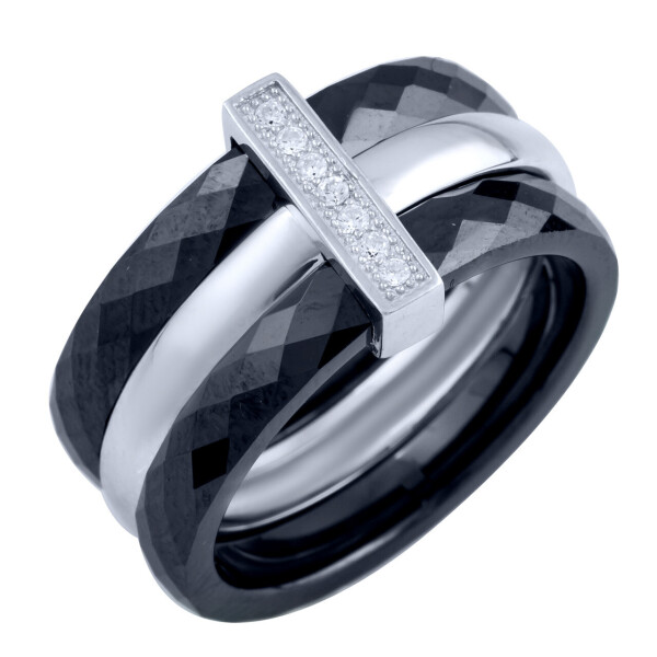 

Серебряное кольцо GS с керамикой (1903919) 18.5 размер