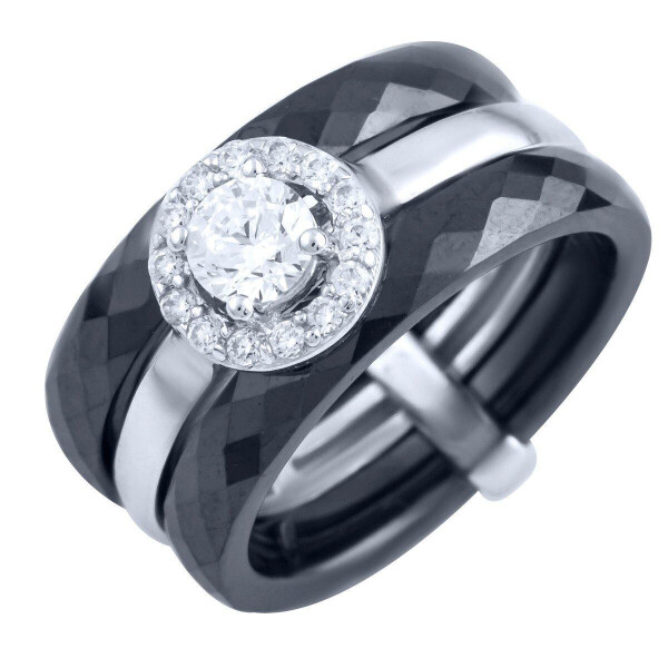

Серебряное кольцо GS с керамикой (1903858) 16.5 размер