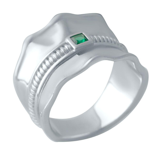 Акція на Серебряное кольцо GS с фианитами (2031451) 18 размер 6.74, 16.5 від Allo UA