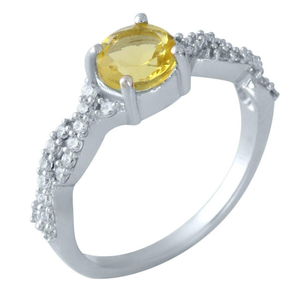 

Серебряное кольцо GS с цитрином nano (1957486) 17 размер