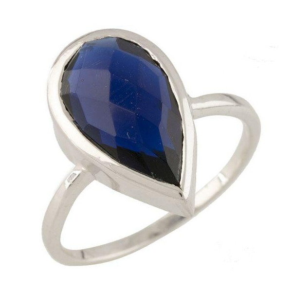

Серебряное кольцо GS с сапфиром nano (0712949) 18 размер