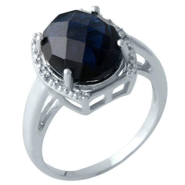 

Серебряное кольцо GS с сапфиром nano (2000976) 17.5 размер