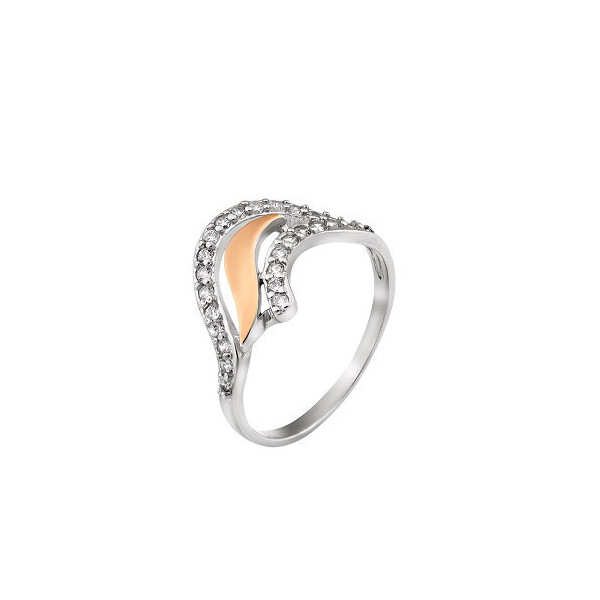 

Серебряное кольцо GS с золотом
