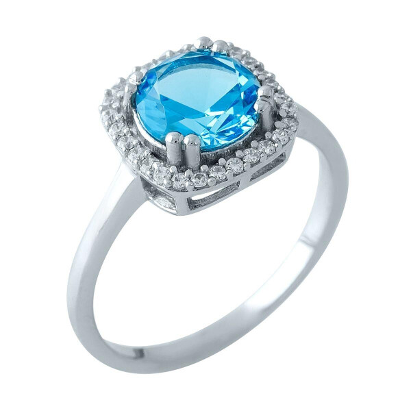 

Серебряное кольцо GS с аквамарином nano (1965337) 17 размер
