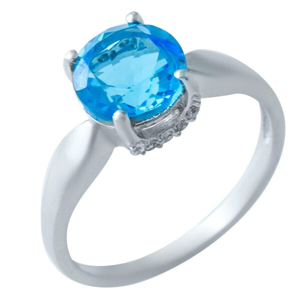 

Серебряное кольцо GS с аквамарином nano (1917671) 17 размер