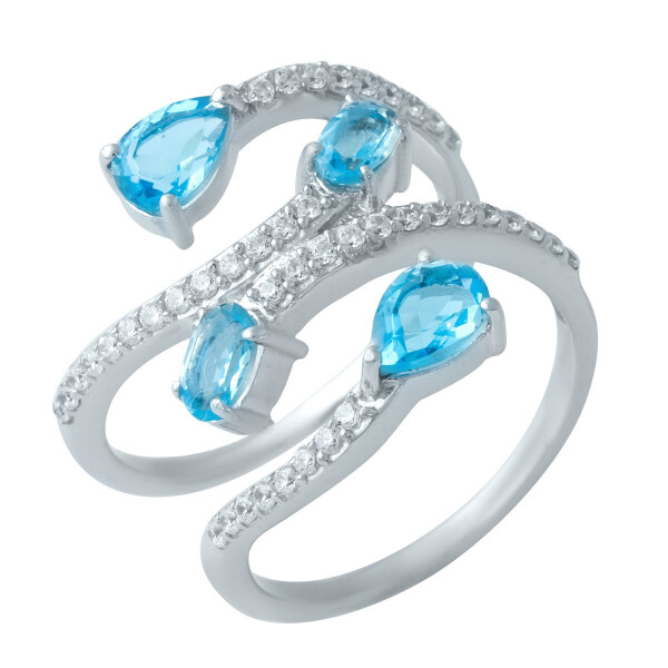 

Серебряное кольцо GS с аквамарином nano (1925157) 18.5 размер