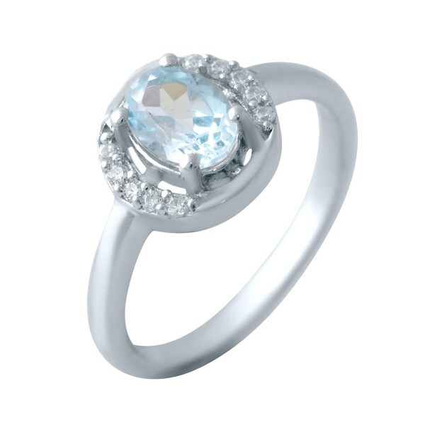 

Серебряное кольцо GS с натуральным топазом (2042839) 18 размер