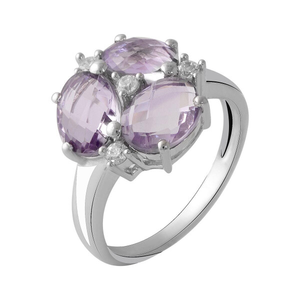 

Серебряное кольцо GS с натуральным аметистом (2048763) 18 размер