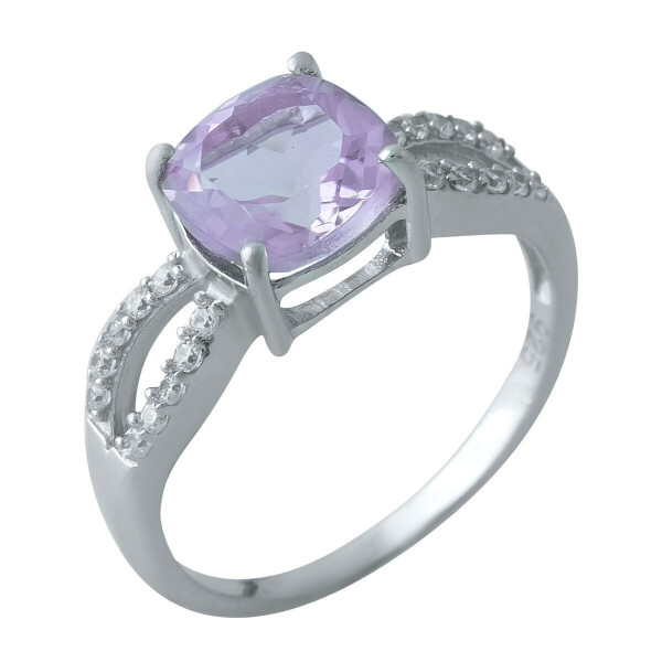 

Серебряное кольцо GS с натуральным аметистом (1969977) 18 размер 2.54, 17
