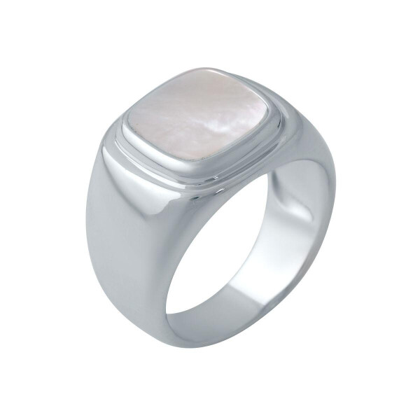 Акція на Серебряное кольцо GS с натуральным перламутром (2046844) 18 размер 7.02, 17 від Allo UA