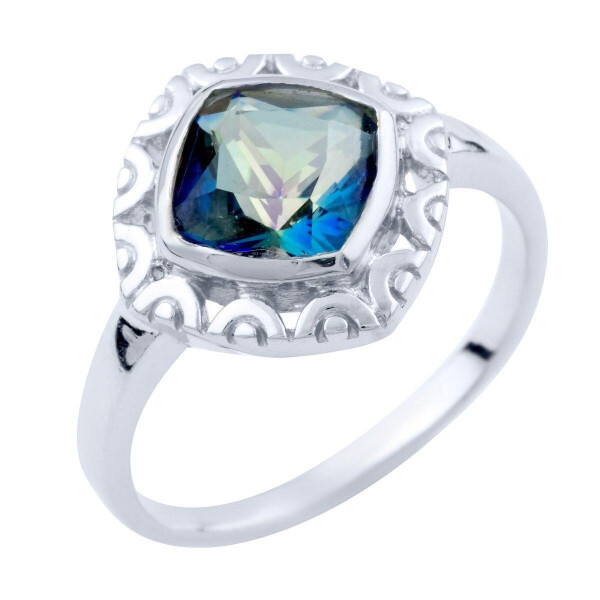 

Серебряное кольцо GS с натуральным мистик топазом (1664094) 19 размер