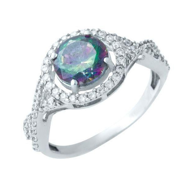 

Серебряное кольцо GS с натуральным мистик топазом (1926499) 17 размер