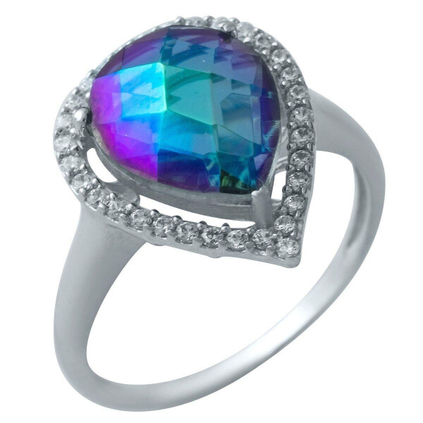 

Серебряное кольцо GS с натуральным мистик топазом (1933794) 17.5 размер