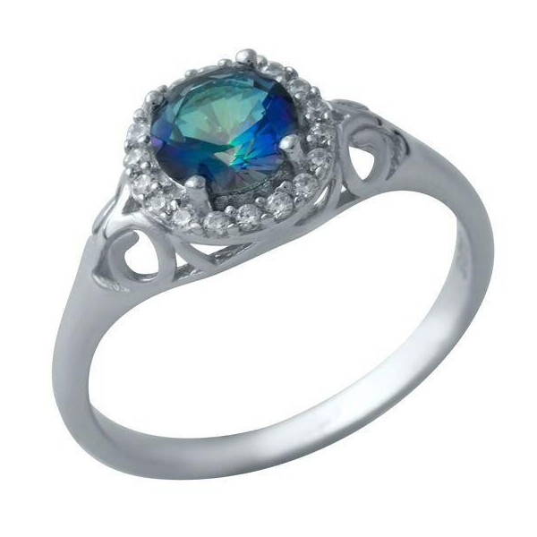 

Серебряное кольцо GS с натуральным мистик топазом (1933855) 17.5 размер
