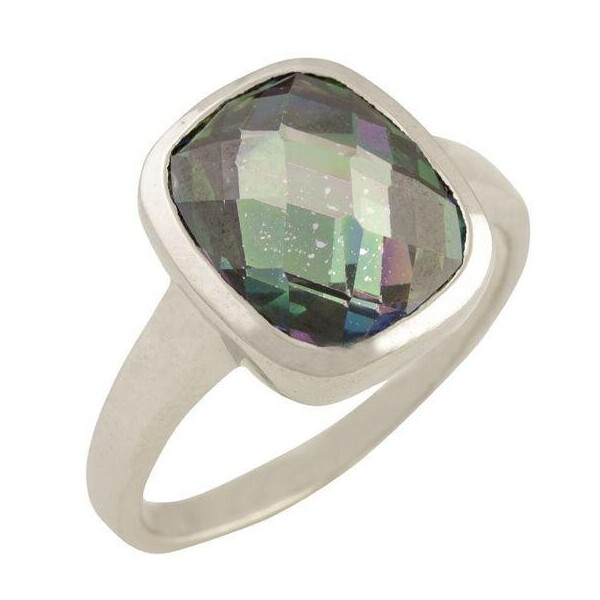 

Серебряное кольцо GS с натуральным мистик топазом (1456477) 17.5 размер