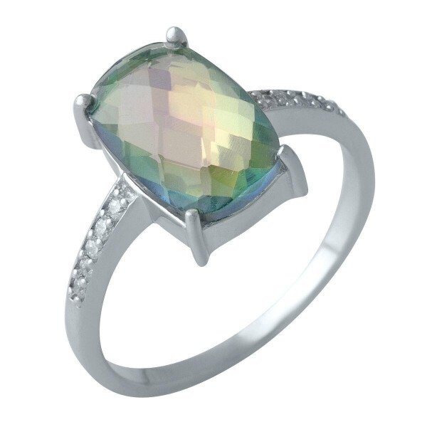 

Серебряное кольцо GS с натуральным мистик топазом (0868158) 18 размер 2.46, 17