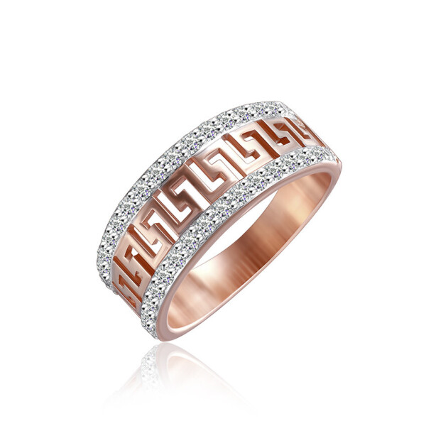 Серебрянное кольцо в позолоте - КК3Ф/235-16,5