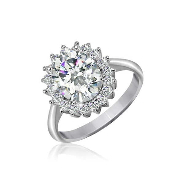 

Серебряное кольцо с фианитом КК2Ф/396 - 19,5