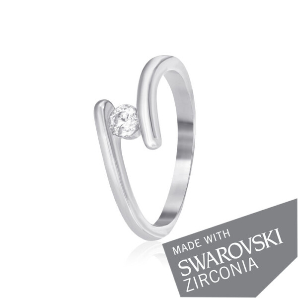 Акція на Серебряное кольцо с цирконием SWAROVSKI ZIRCONIA К2С/861 - 17,5 від Allo UA