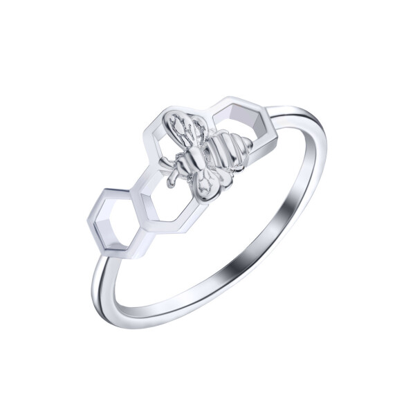 

Серебряное кольцо GS "Пчела&Cоты" К2/1120-17
