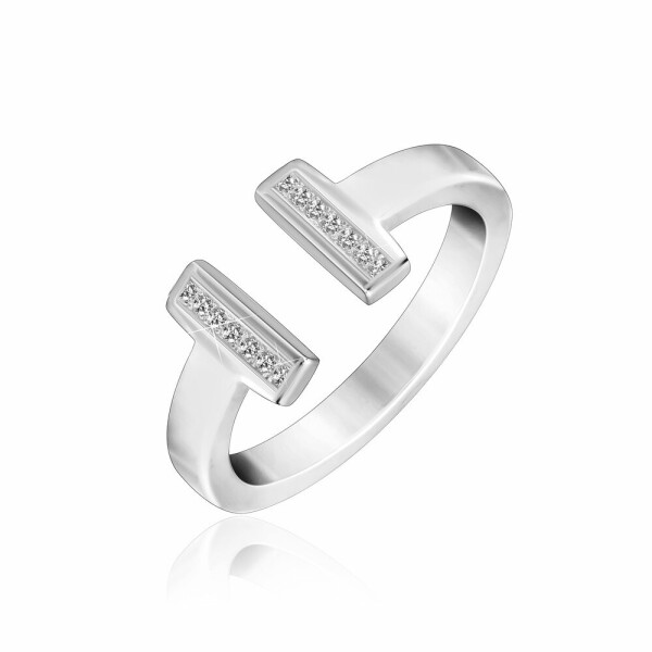 Серебрянное кольцо родированное - К2Ф/456-17,5